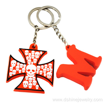 NEW Custom Handmade Soft PVC Keychains Words Rubber Keyrings